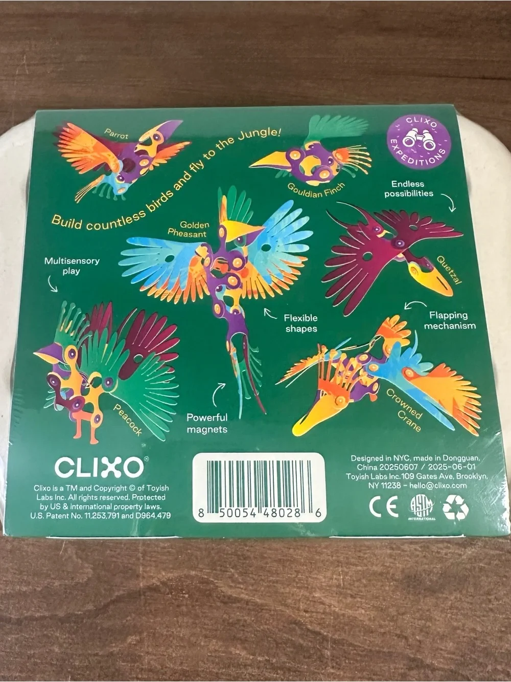 Clixo Jungle Birds Magnetic Building Set Tropical Birds Construction STEM Toy